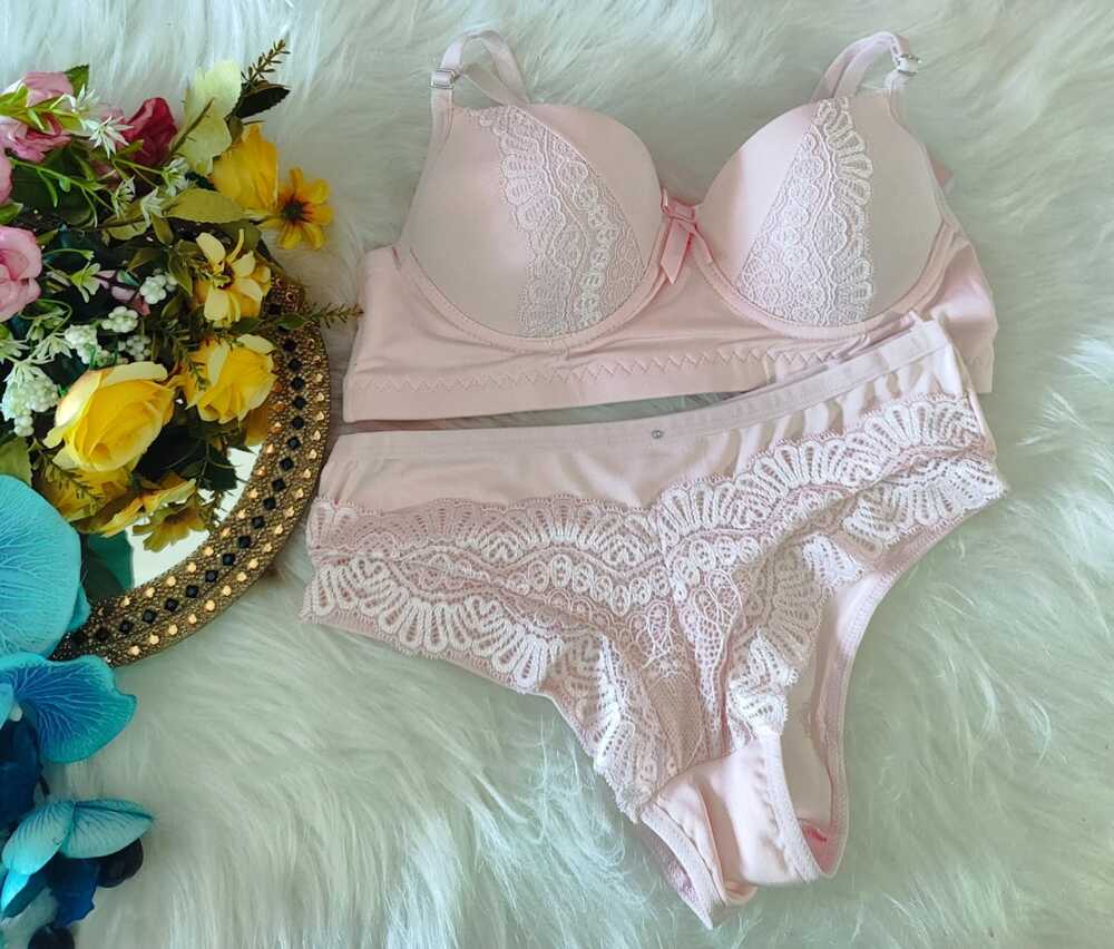 Conjunto P Rose Ref Imp Rio Lingerie