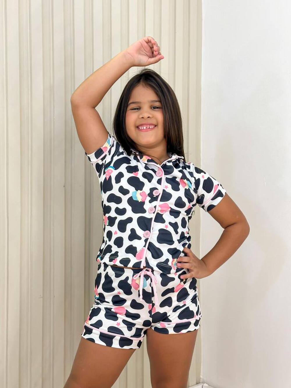 Pijama Americano Sued Infantil J Vaquinha Imp Rio Lingerie