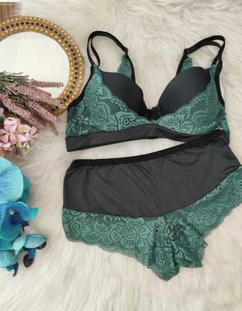 imagem CONJUNTO G PRETO COM VERDE Ref: 31