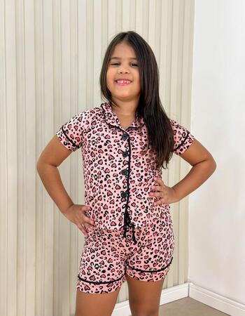 imagem PIJAMA AMERICANO SUED INFANTIL J20 ANIMAL PRINT