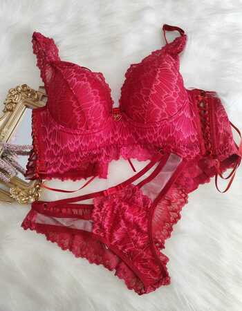 imagem CONJUNTO SUPER LUXO TRANCADO VERMELHO AT40