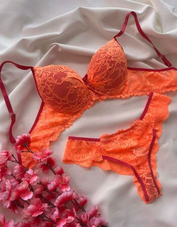 imagem CONJUNTO PREMIUM LARANJA COM ROSA