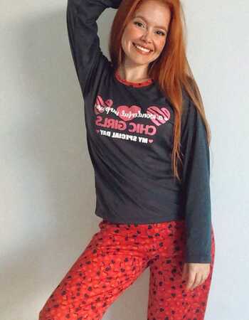 imagem PIJAMA  ADULTO INVERNO CHIC GIRLS PINK REF 144