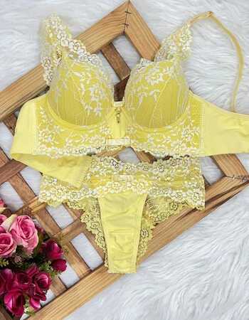 imagem CONJUNTO SUPER LUXO AMARELO COM BRANCO AT40