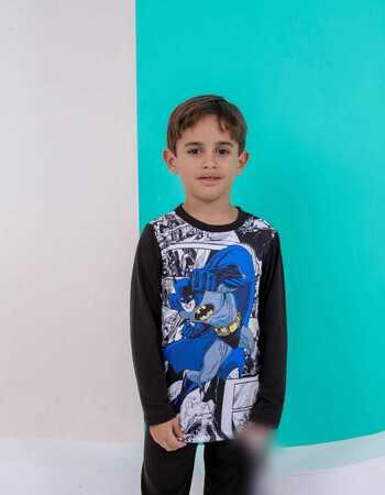 imagem PIJAMA INFANTIL INVERNO MASCULINO SUED 785 BATMAN