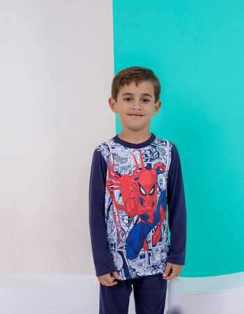 imagem PIJAMA INFANTIL INVERNO MASCULINO SUED 785 HOMEM ARANHA