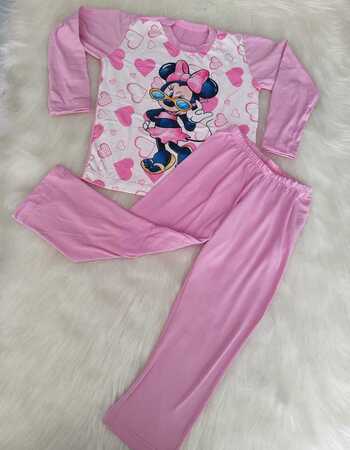 imagem PIJAMA INFANTIL INVERNO FEMININO SUED 784 MINNIE