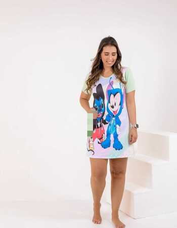 imagem CAMISOLA 606 VERDE MICKEY E STITCH