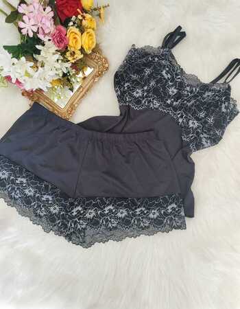 imagem SHORTDOLL  REF FLOR 10002 PRETO