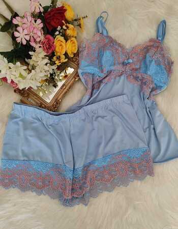 imagem SHORTDOLL  REF FLOR 10002 AZUL