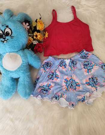 imagem PIJAMA BLOGUERINHA SLIM INFANTIL 702 STITCH UNICORNIO