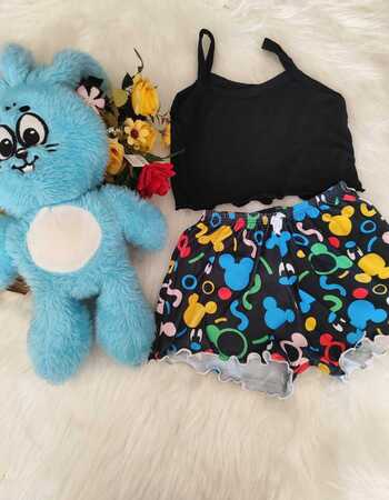 imagem PIJAMA BLOGUERINHA SLIM INFANTIL 702 MICKEY CARNAVAL