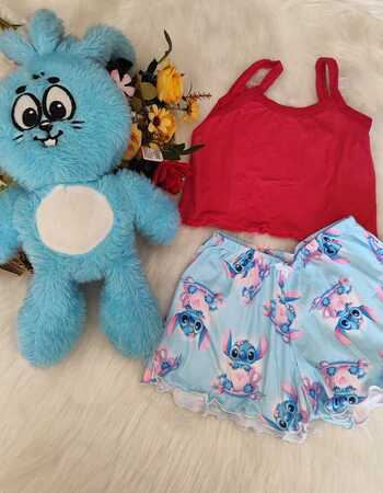 imagem PIJAMA BLOGUERINHA SLIM INFANTIL 702 STITCH  XICARA