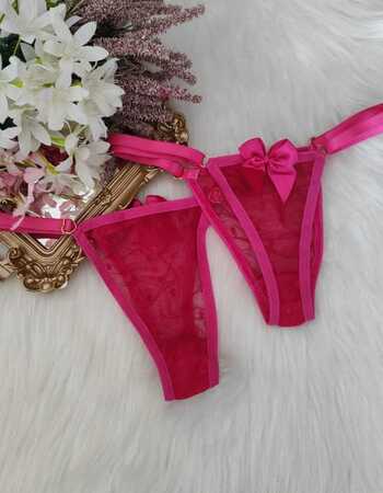 imagem CALCINHA DE TULE COM LAÇO 548 ROSA PINK