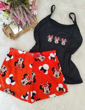 imagem PIJAMA INFANTO JUVENIL MALU MINNIE VERMELHO