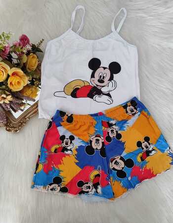 imagem PIJAMA BLOGUERINHA SLIM MICKEY CORES