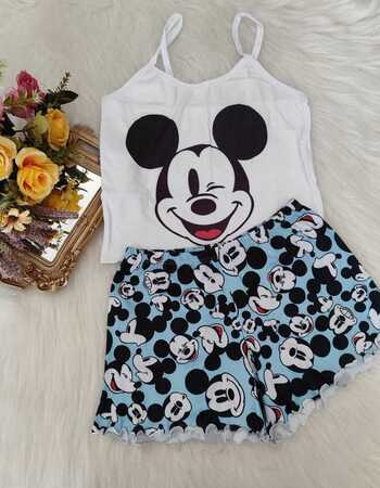 imagem PIJAMA BLOGUERINHA SLIM KI70 MICKEY PISCA