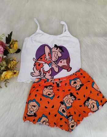 imagem PIJAMA BLOGUERINHA SLIM KI70 FIST.LARANJA