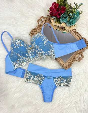 imagem CONJUNTO SUPER LUXO AT40 AZUL COM BRANCO