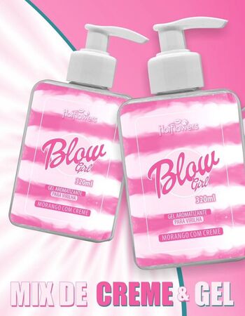 imagem KIT 5 BLOW GIRL GEL AROMATIZANTE BEIJÁVEL PARA VIRILHA 320ML