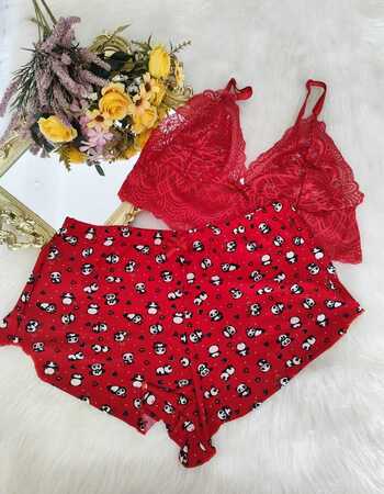 imagem BABYCROPPED PANDA VERMELHO