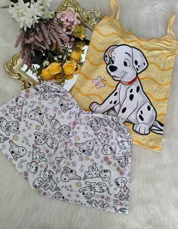 imagem PIJAMA DE SUED ESTAMPADO 631 DALMATA AMARELO