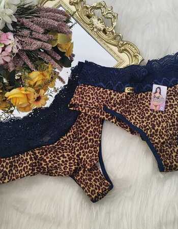 imagem CALCINHA 1059 ANIMAL PRINT AZUL