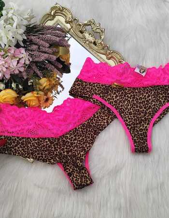 imagem CALCINHA 1059 ANIMAL PRINT ROSA NEOM