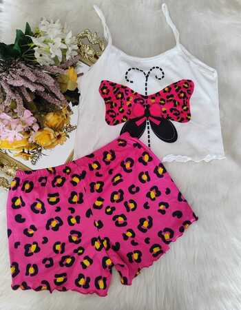 imagem PIJAMA BLOGUERINHA SLIM I90 BORBOLETA ANIMAL PRINT