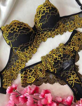 imagem CONJUNTO PREMIUM PRETO E DOURADO