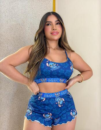 imagem PIJAMA BLOGUERINHA PODEROSA AZUL 