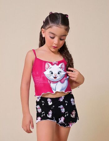 imagem PIJAMA BLOGUERINHA SLIM KI70 CAT ROSA