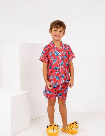 imagem PIJAMA INFANTIL MASCULINO AMERICANO SUED 776 VERMELHO CARROS