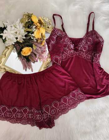 imagem SHORTDOLL BICOLOR REF 742 MARSALA2 COM BRANCO