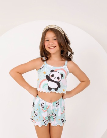 imagem PIJAMA BLOGUERINHA SLIM INFANTIL 703 PANDAA