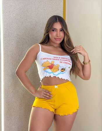 imagem PIJAMA BLOGUERINHA SLIM K70 MEL AMARELO