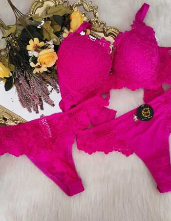 imagem CONJUNTO GLAMOUR REF 317 ROSA NEOM