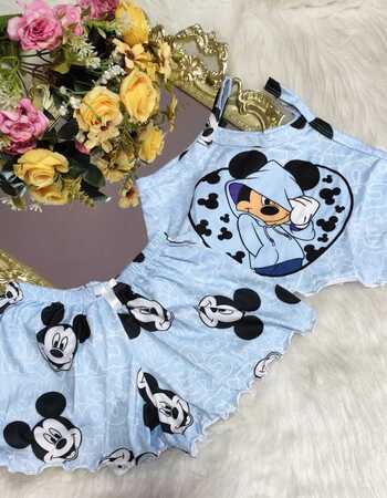 imagem PIJAMA INFANTIL FEMININO SUED 703 AZUL  