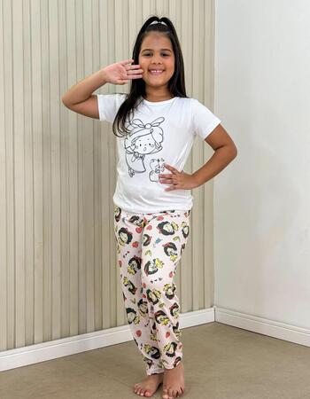 imagem PIJAMA DE COLORIR CALÇA SUED MAÇA