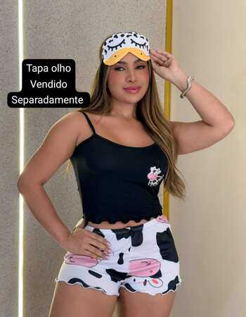 imagem PIJAMA BLOGUERINHA SLIM D70 VAQUINHA