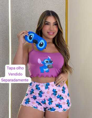 imagem PIJAMA BLOGUERINHA SLIM D70 ROXO