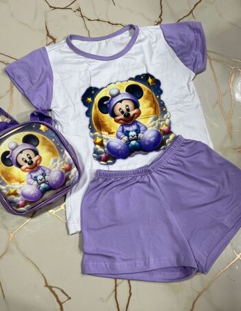 imagem PIJAMA BOLSINHA INFANTIL FEMININO LILAS