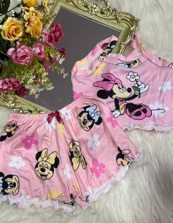 imagem PIJAMA INFANTIL FEMININO SUED 703 FLOR ROSA